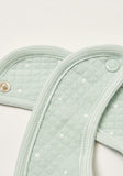 Giggles Green textured star bib