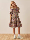 Juniors dark floral frock