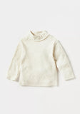 Juniors green ribbed & white turtle neck shirts (set of 2)