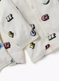 Juniors alphabet printed shirt & pyjama set (set of 2)