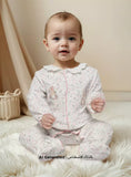 Juniors White Bunny Embroidered Fleece Sleepsuit (winter)