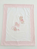 Juniors fluffy pink bunny blanket