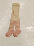 Juniors pink striped leggings