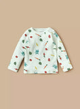 Juniors frog & vegetables printed shirt & pyjama set (set of 2)