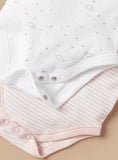 Juniors pink stripe & stars printed sleeveless bodysuits (set of 2)