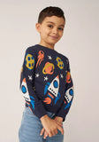 Juniors colorful galaxy theme knitted sweater (Winter)