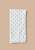 Giggles all over blue bear blanket