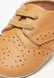 Barefeet Brown perforated infant shoes