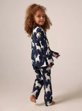 Juniors unicorn printed dark shirt & Pyjama set (set of 2)
