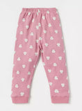 Juniors all over pink cat printed shirt & pyjama set (set of 2)