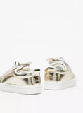 Florabella golden glittery shoes with bow