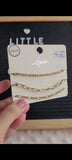 Lovisa golden chain anklet (Pack of 3) (Jewellery)