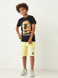 Juniors skateboard printed black tshirt (Summer)