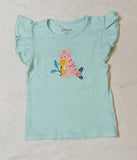 Juniors baby cat embroidered tshirt (Summer)