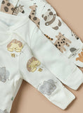 Juniors lion printed sleepsuits (set of 3)