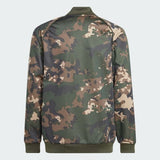 Adidas Green Camouflage Printed Zipped Pullover (Winter)