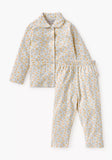 Juniors button down lemon printed shirt & pyjama set (set of 2)