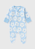 Matalan blue floral fleece zipped sleepsuit (Winter)