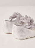 Giggles Floral Accent Slip-On infant ballerina shoes