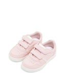 R&B pink stripe colorblock shoes