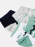 Juniors shark printed socks(pack of 5)