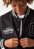 Max champion dream team black fleece lined button down pullover (Winter)