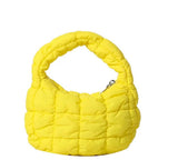 Quilted yellow handbag