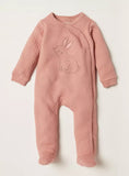 Juniors Pink Bunny Quilted & Padded Sleepsuit (winter)