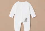 Juniors white rabbit fleece sleepsuit (Winter)