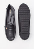 FloraBella women black texture loafer (box packaging)