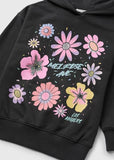 Matalan black floral fleece lined hoodie (Winter)