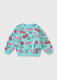 Matalan blue cherry printed fleece sweatshirt (Winter)