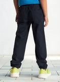 Juniors black boys pants with drawstring