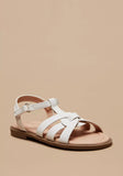 Little Missy white solid strap sandals