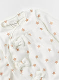Juniors all over star printed bow applique sleepsuit (winter)