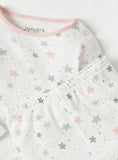 Juniors all over pastel stars printed shirt & pyjama set (set of 2)