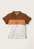 Juniors Colourblock Tshirt with Mandarin Collar (Summer)