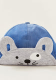 Juniors Printed Denim Flap cap with  Elastic on Back side