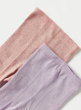 Juniors Textured Closed Feet Glam Tights (Set of 2)