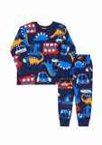 Matalan navy dino & cars shirt & Pyjama set (set of 2)