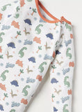 Juniors all over dino & tree printed openfeet sleepsuit