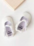 Giggles Floral Accent Infant Shoes with Hook