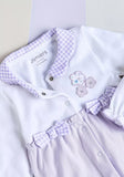 Juniors purple bow floral formal sleepsuit