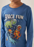 Juniors space fun dino fullsleeves tshirt