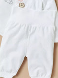 Junuors bunny & flower embroidered shirt & pyjama set (set of 2)