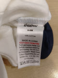 Giggles boys white & blue colorblock closedfeet sleepsuit (Thick cotton) (Winter)