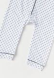 Giggles white all over star printed collared sleepsuit