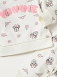 Juniors minnie embroidered shirt & pyjama set (set of 2)