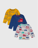 Matalan vehicle printed tshirts (set of 3)