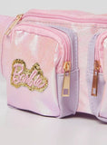 Barbie Pink Sequinned Waist Bag with Adjustable Strap and Buckle Closure